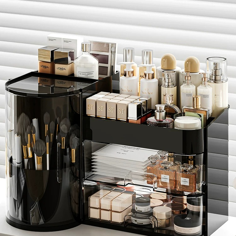 Luxury Skincare Daily - Kotak Kosmetik Anti Debu Mewah Laci