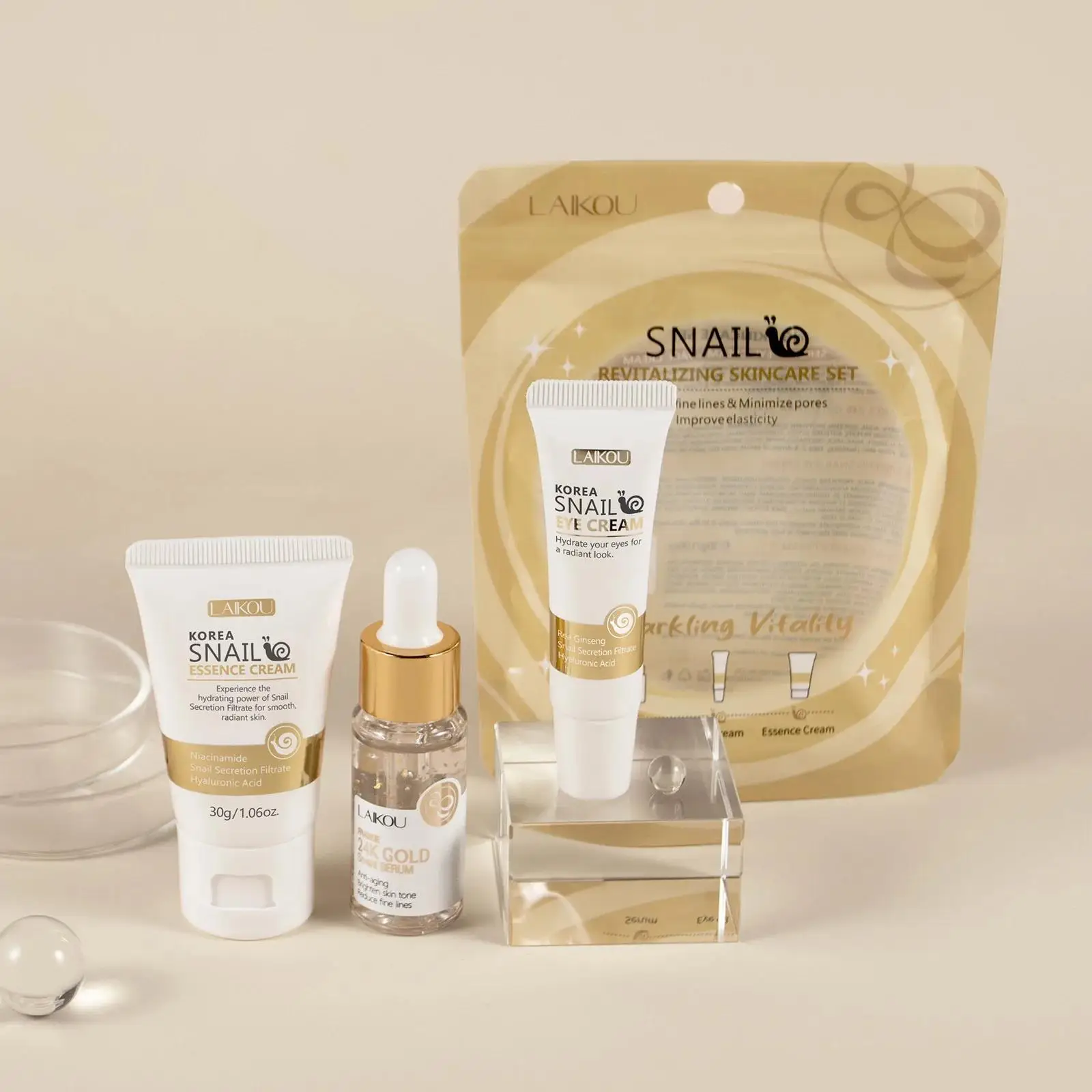 Serum Perawatan Kulit Emas 24K - Luxury Skincare Set For Women ulasan dan harga