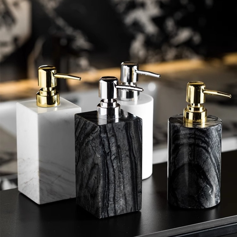 Botol Dispenser Sabun Marmer A - Luxury Skincare Jars ulasan dan harga